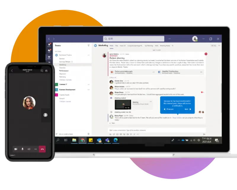 Teams移动版应用：iOS/Android端随时随地参与视频会议、查看团队消息